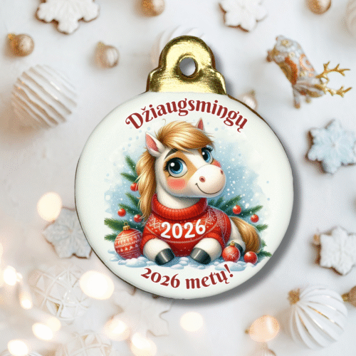 „Džiaugsmingų 2026!" Nr. 1 dekoruotas meduolis