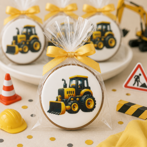 "Statybiniai automobiliai" dekoruoti meduoliai