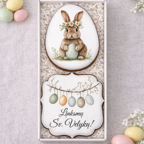 „Su Šv. Velykom! Nr. 2" - dekoruotų meduolių rinkinys