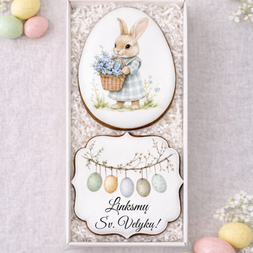 „Su Šv. Velykom! Nr. 5" - dekoruotų meduolių rinkinys