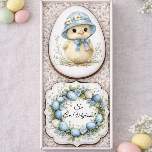 „Su Šv. Velykom! Nr. 4" - dekoruotų meduolių rinkinys