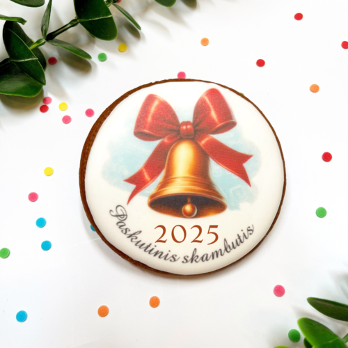 „Paskutinis skambutis" dekoruotas meduolis