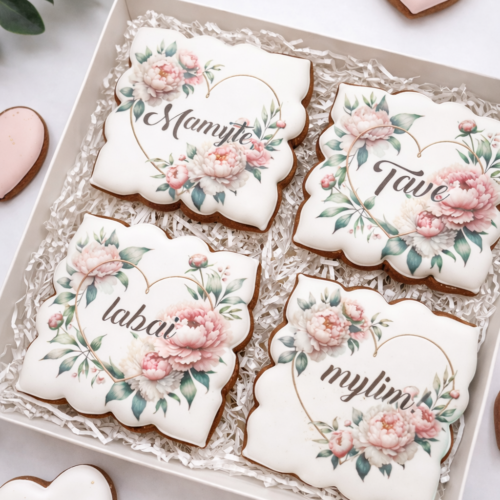 „Mamyte, labai Tave mylim!" dekoruotų meduolių rinkinys