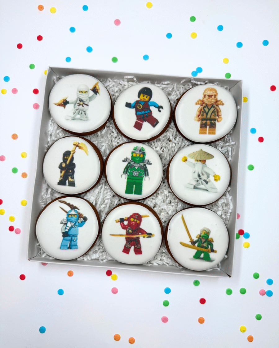 "Ninjago fanui" dekoruotų meduolių rinkinys