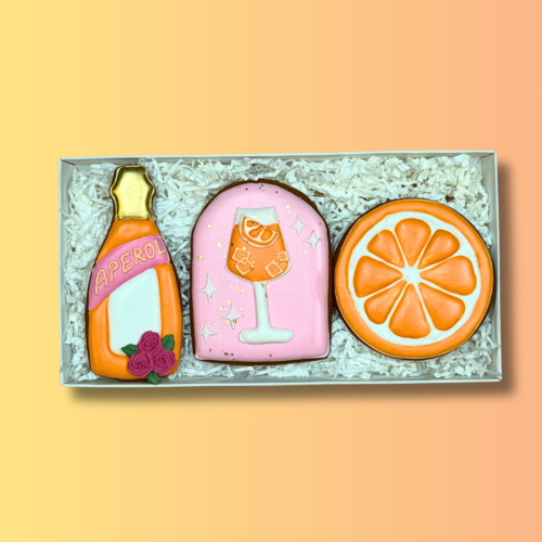 „Apelsininė dovana" dekoruotų meduolių rinkinys