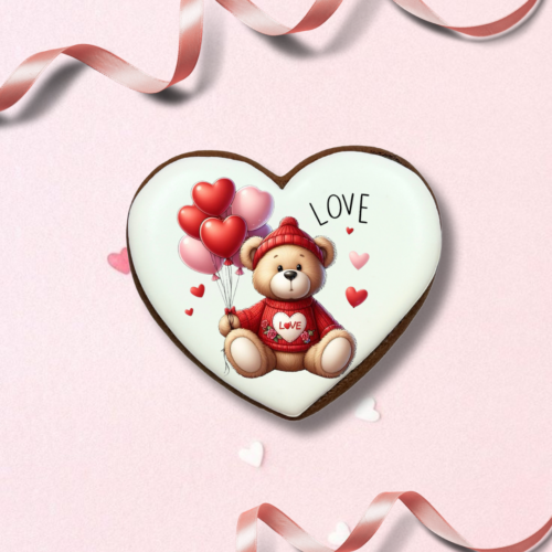 „Širdelė Nr. 1" dekoruotas meduolis