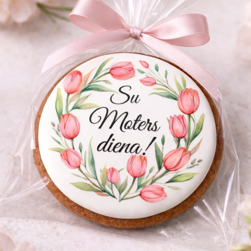 "Su moters diena Nr. 1" simbolinė dovanėlė meduolis