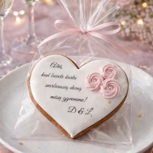 „Padėka vestuvių svečiams Nr. 1 ” dekoruoti meduoliai